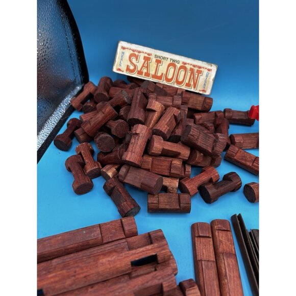 Vintage 1978 Playskool Lincoln Logs Set Sheriff Restaurant Saloon INCOMPLETE - Picture 6 of 12